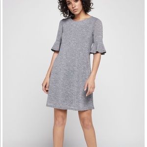 BCBG FLOUNCE DRESS IN GREY